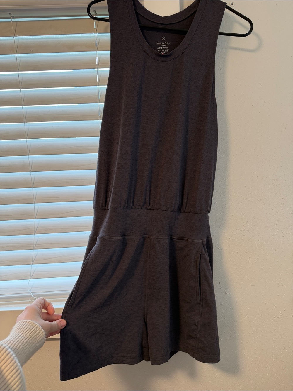 Sweaty Betty Charcoal Crew Neck Tank
